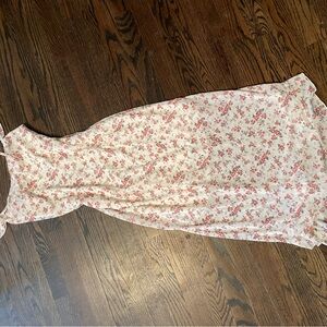 Floral Pink and white Dress